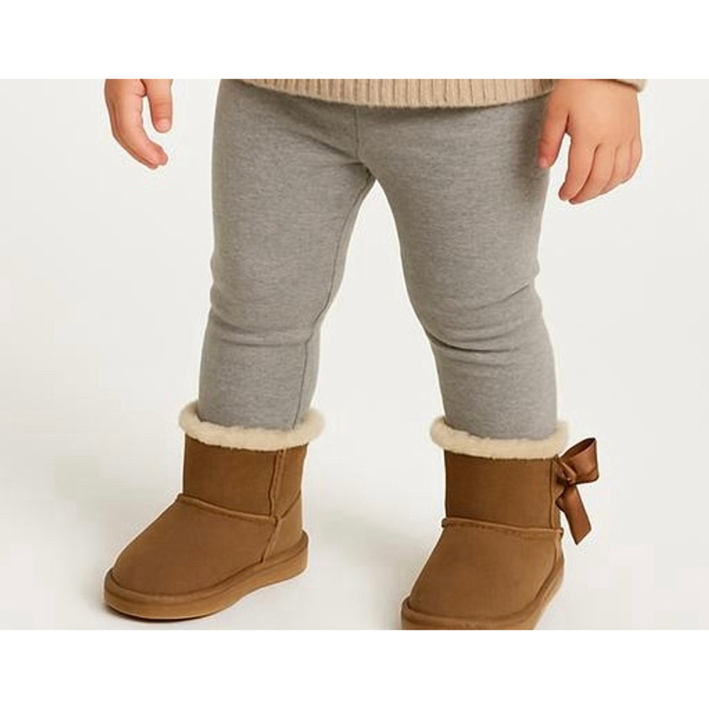 PAWZ by Bearpaw Brown Slipper Boots Girls Size 10